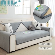 Solid Color Non-Slip Sofa Mat 1/2/3/4-Seater & L-Shape 防滑垫 | Kain Pelindung Sofa Anti Licin Grey/Blu