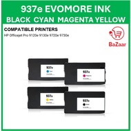 Compatible HP EvoMore 937e 937 Cyan Yellow Magenta Ink Cartridge for HP OfficeJet 9120e 9130e 9720e 