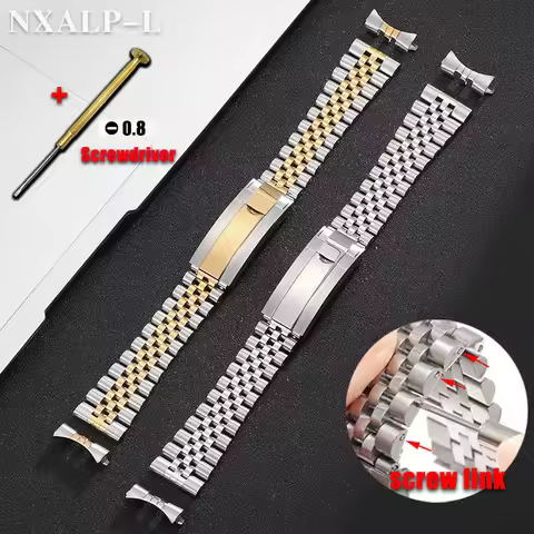 Watchband for Rolex DAYTONA SUBMARINER Yacht-Master GMT Luxury Stainless Steel Strap for Jubilee Cur
