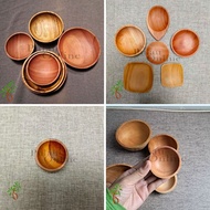 L - Online Island - Chili sauce container - Wooden chili sauce plate and bowl - Sauce plate