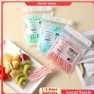 50pcs/set Disposable Fruit Fork Fruit Picks Cake Dessert Food Fork Disposable Spoon and Fork