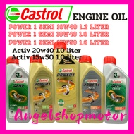 CASTROL POWER 1 CRUISE 4T 15W50 SEMI SYNTHETIC/POWER 1.2 LITER FOR RS RS150 RSX 10W40 /ACTIV 20W40/A