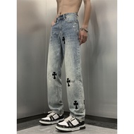 baggy jeans men y grunge jeans Seluar longgar Hip Hop Cross Retro Distressed vibe Style Jeans