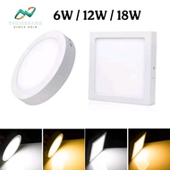 LAMPU DOWNLIGHT LED OUTBOW 6W 12W 18W LED 220V LAMPU PANEL OB DAK COR TEMPEL BULAT KOTAK PLAFON