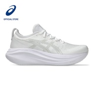 ASICS Men GEL-NIMBUS 27 Running Shoes in White/Glacier Grey