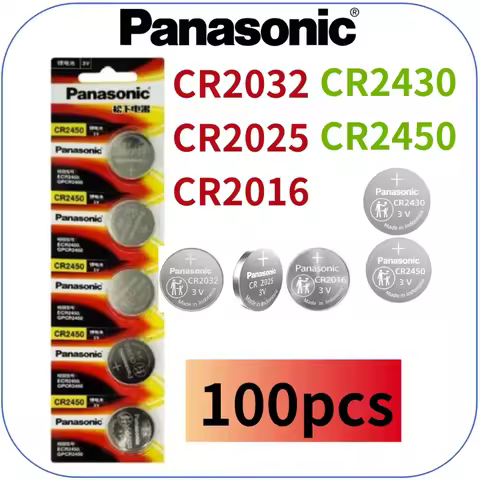 100Pcs Original Panasonic CR2032 CR2025 CR2016 CR2430 CR2450 Lithium Battery CR 2450 Batteria CR 243