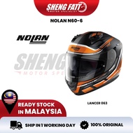 NOLAN N60-6 Lancer 063 Full Face Helmet Motor Visor Topi Keledar Keselamatan Full Face Original Supe