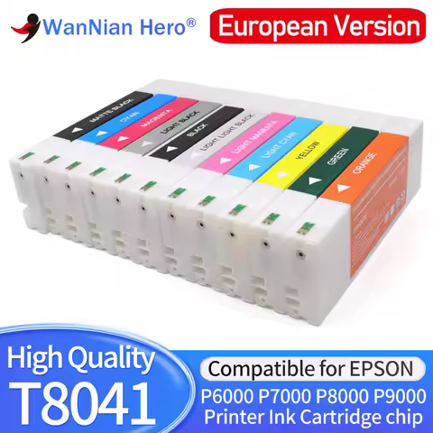 EU . European T8041 Ink Cartridge With Chip Compatible For EPSON P6000 P7000 P8000 P9000 Printer T80