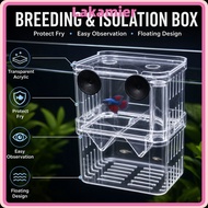 LAKA Fish Breeding Box, Acrylic Hatching Function Aquarium Breeder Box,  Transparent Isolation Feedi