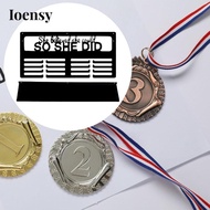[Ioensy] Sports Award Medal Storage Hanging Organizer Iron Wall Display Rack Trophy Shelf for Gym Ra