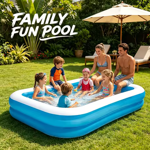 Oversized 2m/2.6m/ 3.m Inflatable Swimming Pool Family Bathing Tub for Outdoor Indoor Garden Water P
