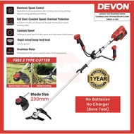 DEVON 4822-Li-20 20V Electric Lithium-Ion Brushless Cordless Line Trimmer & Brush Cutter 2 IN 1 Gras