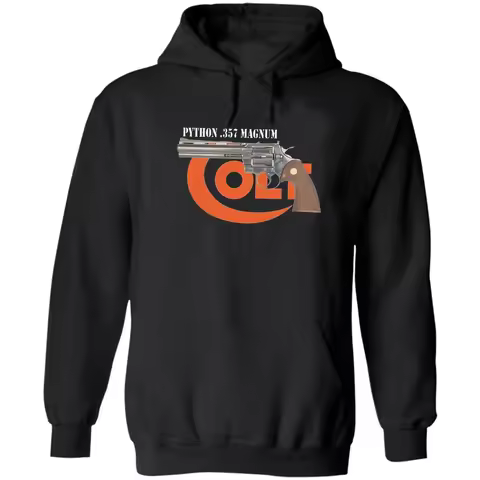 Python 357 Magnum Caliber Revolver Pullover Hoodie 100% Cotton Comfortable Casual Mens Sweatshirt Gu