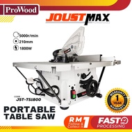 Joustmax JST-TS1800 1800W Joustmax Table Saw Portable Wood Working Saw Machine 210mm Saw Blade