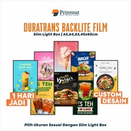 Printout Custom Backlite Poster | Custom Print Duratrans Lightbox | Size A1, A2, A3, A4, and Meter |