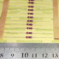UNGU PURPLE 100K 1/4W 1% copper feet resistor 100 k 1/4 watt 100 kilo ohm 1/4 w 1/4watt 1 percent 10