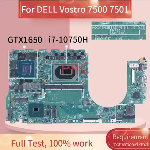 For DELL Vostro 7500 Inspiron 7501 19711-1 Laptop Motherboard 0W4T1D 0VK4P1 0HMNGV 0K5HK9 09H3PJ I5 