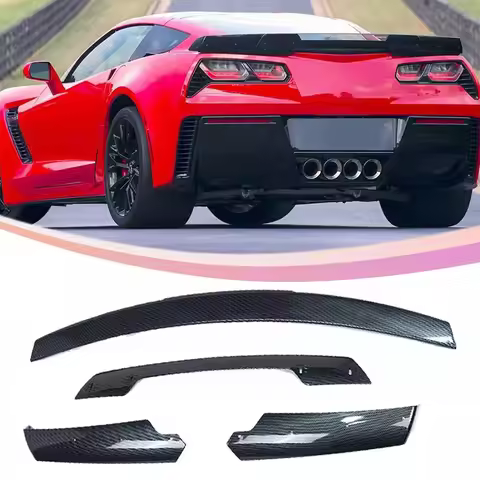 Z06 Stage 3 Rear Trunk Lip Wing Spoiler For 2014- 2019 Corvette C7 Carbon Style Lid High Car Tailgat
