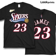 Lebron James Philla 76ers Sixers Black T-Shirt