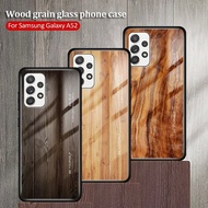 Wood Grain Glass Phone Case Samsung Galaxy A52s A52 SamsungA52s Back