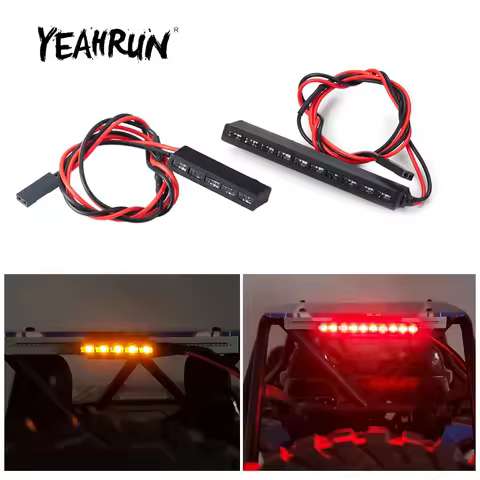YEAHRUN Red/Yellow 32/65mm Light Lamp Bar for Axial SCX10 90046 Wraith RR10 TRX-4 D90 Tamiya 1/10 RC