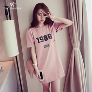 dress for woman casual plus size Long t shirt Dress pink and white Big Size Dress Loose Mini Dress