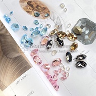 Genuine SWAROVSKI Manicure Accessories Austria SWAROVSKI Crystal 4120 Pigeon Egg Oval Diamond