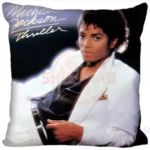 Custom Super Star Michael Jackson Square Pillowcases Zipper Fashion Custom Pillow Case 35x35cm 45x45