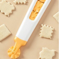 1pc 4-In-1 Multi-Function Dough Cutter, Flower Pattern Rolling Wheel Knife, Baking Kitchen Shaping K