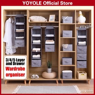 Hanging Wardrobe Organiser Closet Storage Bag Hanging Clothes Organizer Closet Organizer