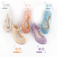 【Ready Stock】 ︷ 〧 ㅍ S26 pudcoco baby girls sandals kids summer crystal sandals frozen princess jelly high-heeled shoes for child girls