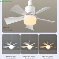 PARADEAO LED Ceiling Fan Light, 30W E27 Base Wireless Fans Lighting, Modern Silent Dimmable Remote Control Fan Lamp Kitchen