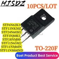 5PCS STF6N62K3 STF13NK50Z STF24N60M2 STF3N80K5 STF18NM80 STF11N65M2 STF11NM60N STF11NM60ND TO-220F F