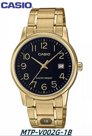 casio นาฬิกาผู้ชาย สายสเตนเลส รุ่น MTP-V002D-1B MTP-V002D-7B คาสิโอ้ MTP V002 MTP-V002D ตัวล็อกแบบบานพับ ( คาสิโอ แท้ ของแท้100% ประกัน CMG)