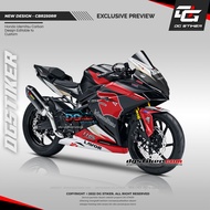 MERAH Decal CBR250RR, sticker CBR250RR, Decal sticker CBR250RR, Striping CBR250RR Livery Idemitsu Na