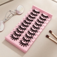 10 Pairs Comic Style Lashes - Natural Lengthened & Dense, Soft Anime Cosplay Lashes