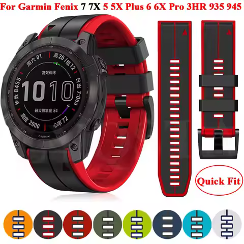 For Garmin Fenix 7X 7 Pro 6 6X Pro 5X 5 Plus Sapphire Solar Watch Strap Bracelet Quick Release 26mm 