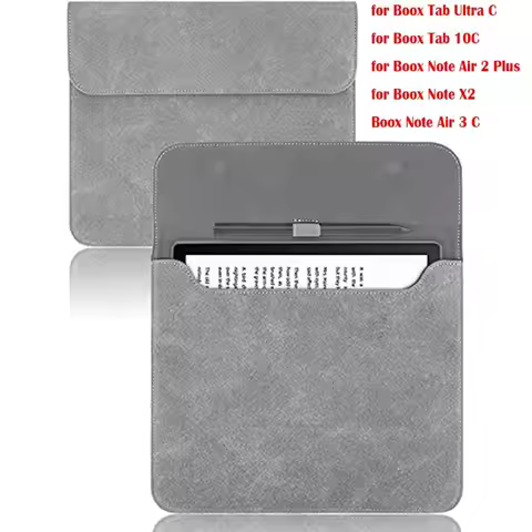 Magnetic e-Reader Sleeve PU Leather Matte Protective Case Universal for Onyx Boox Tab Ultra 10C Pro 