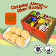 Creamy Almond Ghee Cookies (Vegan)by THE HIANG suji biskut badam_ Kuih Raya