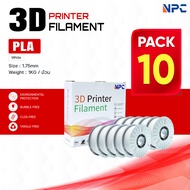 (แพ็ค10)เส้นพลาสติก White 3D/PLA/PLA White/3D PLA/Filament for 3D Printer 1.75 mm เครื่องปริ้น 3 มิต