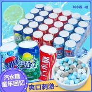 Soda Candy, Cola, Snow Lemon Flor, Three-color Pressed Candy, Childhood Snacks, 80s and 90s Nostalgi