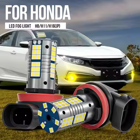 2x H8 H11 LED Fog Light Canbus For Honda CRZ HRV Insight Legend Odyssey Pilot Ridgeline Accord 7 8 9