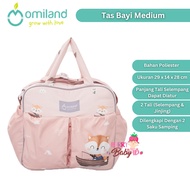 Omiland Tas Bayi Medium Saku Depan Baby Travel Diaper Bag Multifungsi Berry Baby