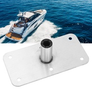 allinit Fabater Boat Seat Base 4x8in Seating Pedestal for 3/4 Pin Post Stainless Steel Plate Mount