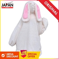 [RONGUI] Fluffy Rabbit Ear Hoodie Women Rabbit Cosplay Adult Idol Costume Rabbit Ear Halloween (S, B