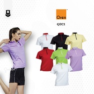 [DISCON] QD21 Oren Sport Quick Dry Polo Women Dri Fit Microfiber Ladies Female Zip Collared SUNBEAR