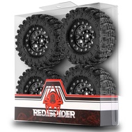 1.3" Metal Beadlock Wheel Tire Set for 1/18 1/24 RC Crawler Car TRX4M SCX24 AX24 FCX24 FCX24M Ascent