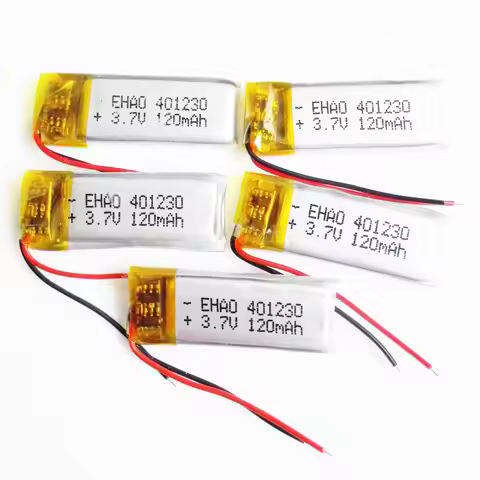 Lot 5 PCS EHAO 401230 120mAh 3.7V Lithium Polymer LiPo Rechargeable Battery For Mp3 DVD bluetooth he