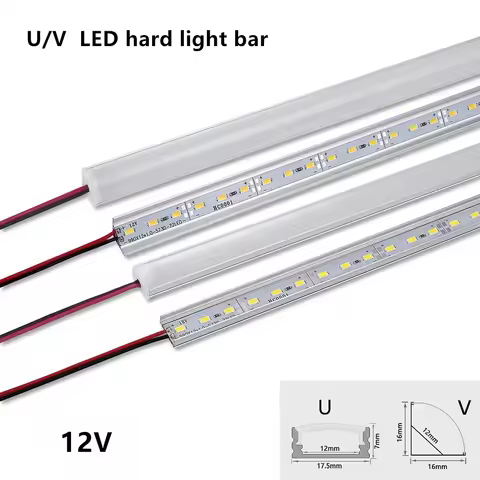 LED aluminum rigid light bar 8W DC12V 50CM 20 inch U/V-shape 5730 36LEDs LED aluminum channel Home d