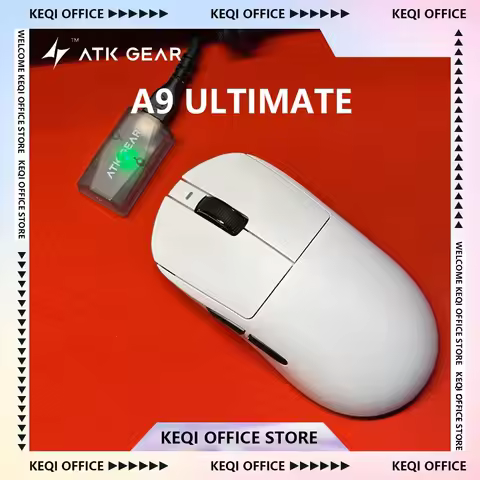 New Atk A9 Ultimate Gaming Mouse A9 Ultra Max Wireless Tri Mode Mice Paw3950ultra New Nano Coating 5